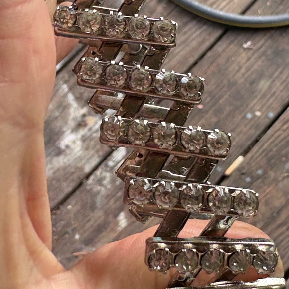 vintage rhinestone expansion (stretch) bracelet Japan - Picture 7 of 7